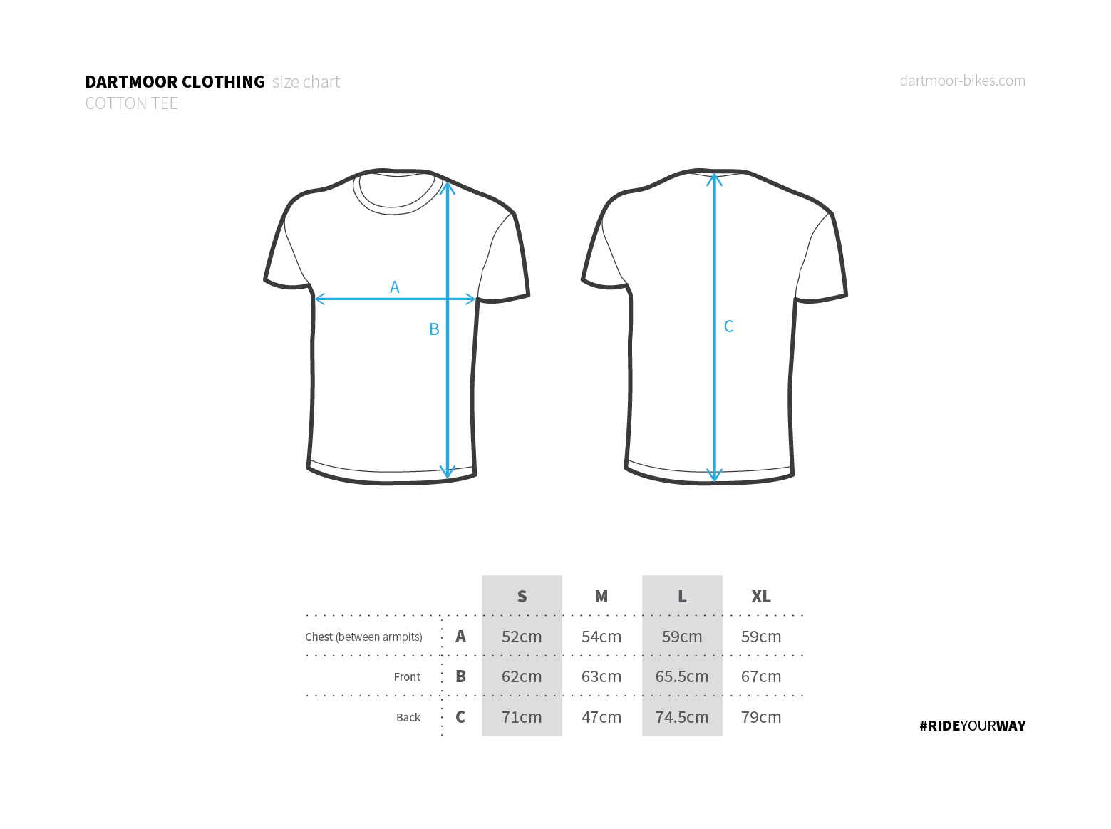 T-shirt Leaf Size chart