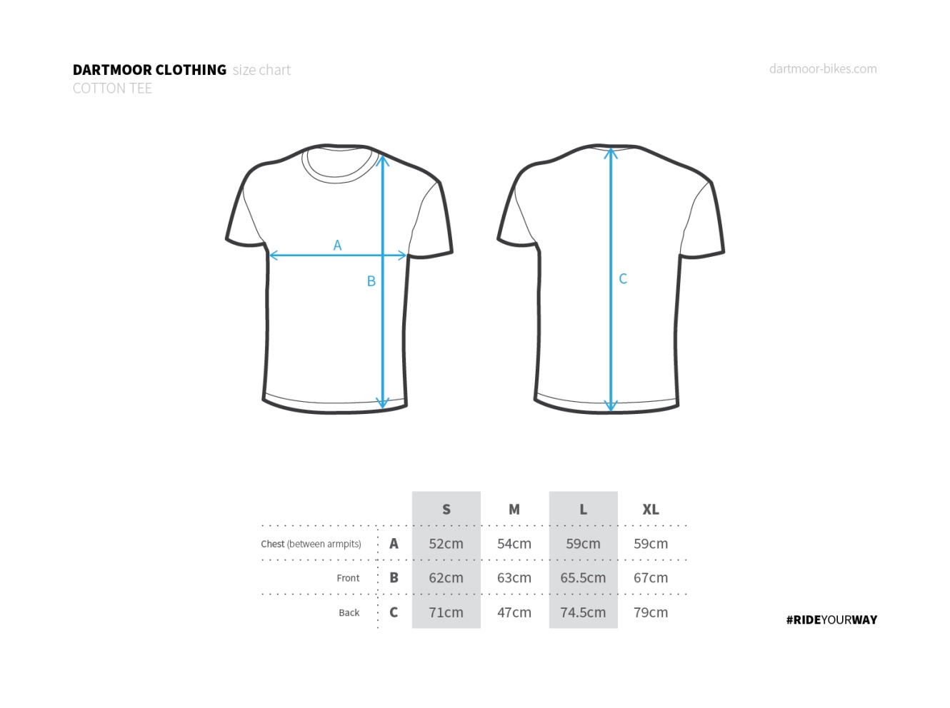 T-shirt Leaf Size chart